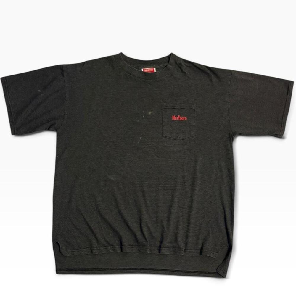 Vintage Marlboro Striped Pocket Tee